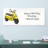 Motorrijwielillustratie cartoon spandoek (Beurs)