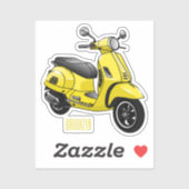 Motorrijwielillustratie cartoon sticker (Vel)