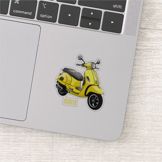 Motorrijwielillustratie cartoon sticker (Detail)