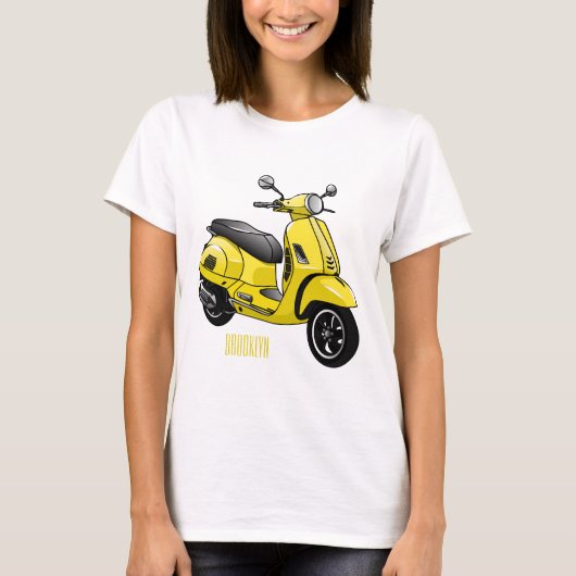 Motorrijwielillustratie cartoon t-shirt (Voorkant)