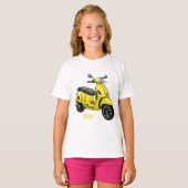 Motorrijwielillustratie cartoon t-shirt (Voorkant volledig)