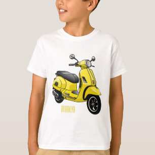 Motorrijwielillustratie cartoon t-shirt