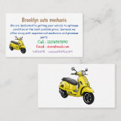 Motorrijwielillustratie cartoon visitekaartje (Voorkant / Achterkant)