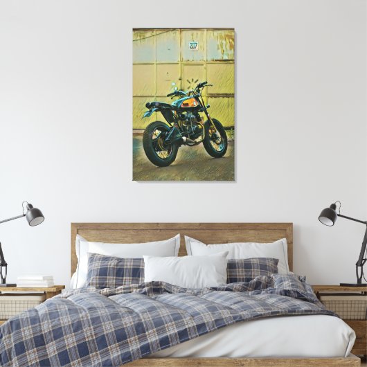 motorrijwielkunst canvas afdruk (Insitu (Slaapkamer))