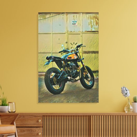  motorrijwielkunst canvas afdruk (Insitu (Woonkamer))