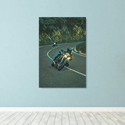 motorrijwielkunst canvas afdruk (Insitu (Houten vloer))