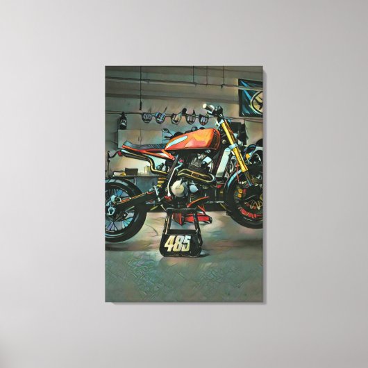  motorrijwielkunst canvas afdruk (Voorkant)