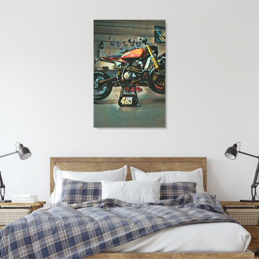  motorrijwielkunst canvas afdruk (Insitu (Slaapkamer))