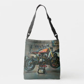  motorrijwielkunst crossbody tas (Achterkant)