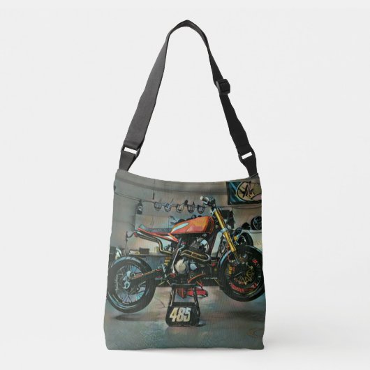  motorrijwielkunst crossbody tas (Voorkant)