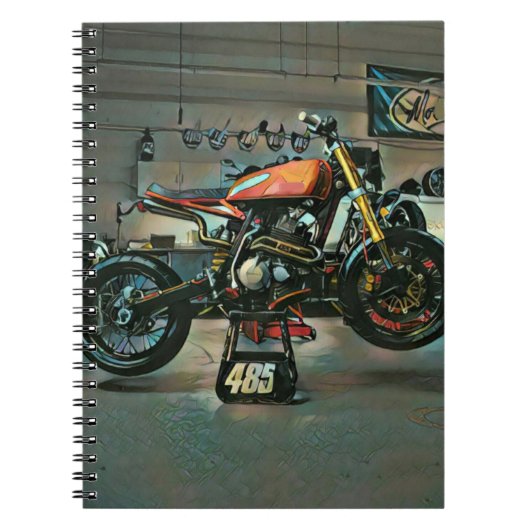 motorrijwielkunst notitieboek (Voorkant)