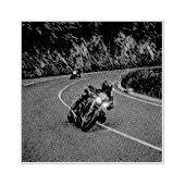 motorrijwielkunst rubberstempel (Afrduk)