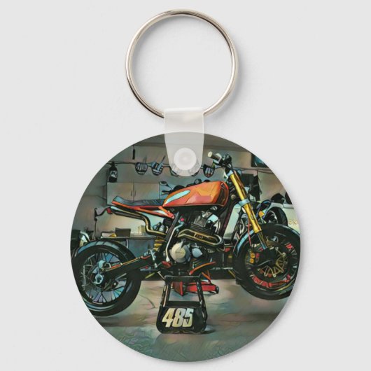 motorrijwielkunst sleutelhanger (Voorkant)