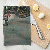 motorrijwielkunst theedoek (Quarter Fold)