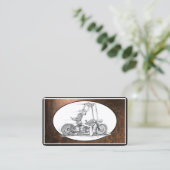 motorrijwieltekening visitekaartje (Staand voorkant)