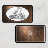 motorrijwieltekening visitekaartje (Voorkant / Achterkant)