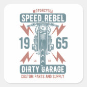 Motorrijwiersnelheid rebel 1965 vierkante sticker (Voorkant)