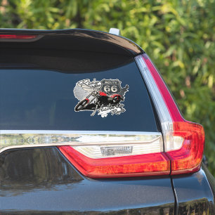 Motorrit over de historische Route 66 America's Hw Sticker