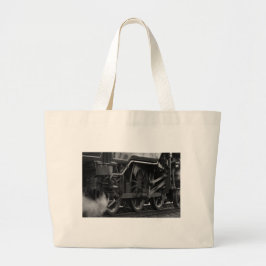 Motorschool voor locomotieven grote tote bag