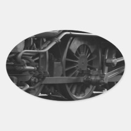 Motorschool voor locomotieven ovale sticker