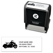 Motorsilhouet voor bikers zelfinktende stempel (In situ)