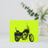 Motorsilhouet voor wolfietsen briefkaart (Staand voorkant)