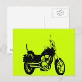 Motorsilhouet voor wolfietsen briefkaart (Voorkant / Achterkant)