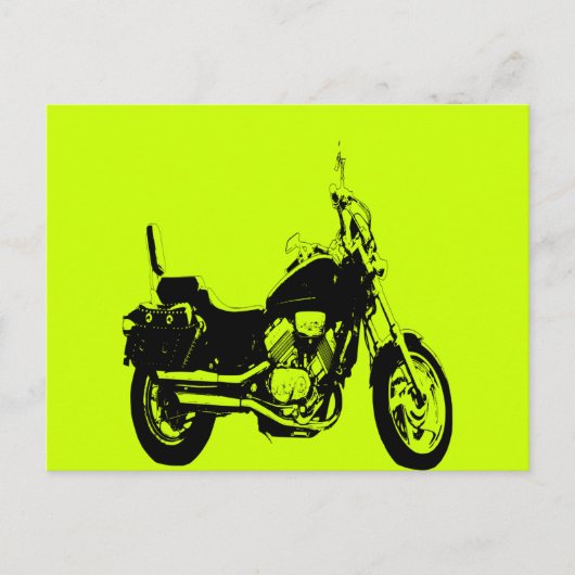 Motorsilhouet voor wolfietsen briefkaart (Voorkant)