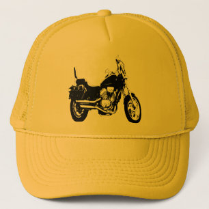 Motorsilhouet voor wolfietsen trucker pet