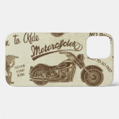 motorsilhouetten: naadloze achtergrond Case-Mate iPhone case (Achterkant (horizontaal))