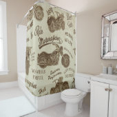  motorsilhouetten: naadloze achtergrond douchegordijn (In situ)