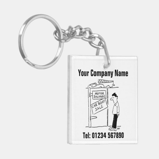 Motorsloopauto's Sleutelhanger (Voorkant Links)