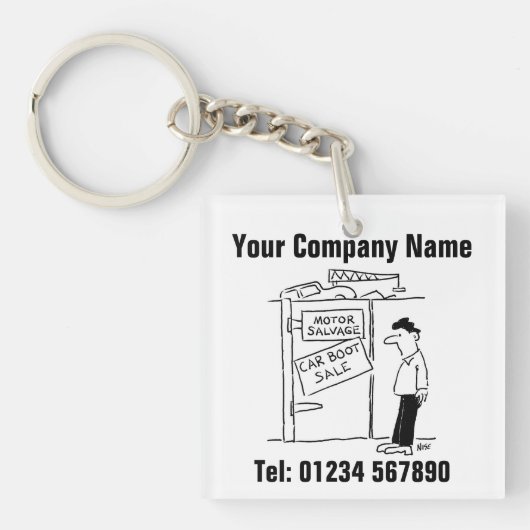 Motorsloopauto's Sleutelhanger (Voorkant)