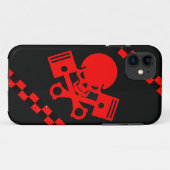 Motorspierauto met motorfiets, schedel en zuiger Case-Mate iPhone case (Achterkant (horizontaal))