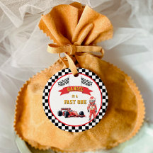 Motorsport Checkered Flag Round Party