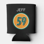 Motorsport race auto nummer logo gepersonaliseerd blikjeskoeler (Achterkant)