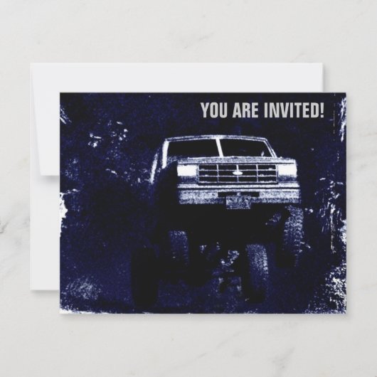 Motorsportevenement of mudding Uitnodigen Kaart (Voorkant)