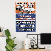 MOTORSTADSGARAGE 2 POSTER (Thuiskantoor)
