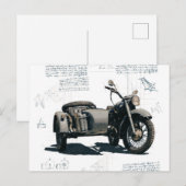  motortekening briefkaart (Voorkant / Achterkant)