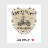 Motortoerist Col de la Givrine swiss-alps Sticker (Vel)