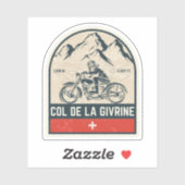 Motortoerist Col de la Givrine swiss-alps Sticker (Vel)