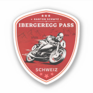 Motortoerist Iberdelg Pass Swiss-alps Sticker