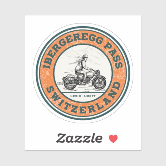 Motortoerist Iberdelg Pass Swiss-alps Sticker (Vel)