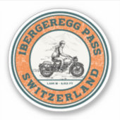 Motortoerist Iberdelg Pass Swiss-alps Sticker (Voorkant)
