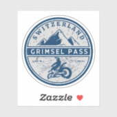 Motortournee door Grimsel Pass Swiss-alps Sticker (Vel)