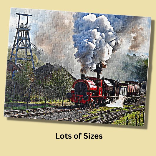 Motortreinen van de Foxfield Colliery Steam Engine Legpuzzel