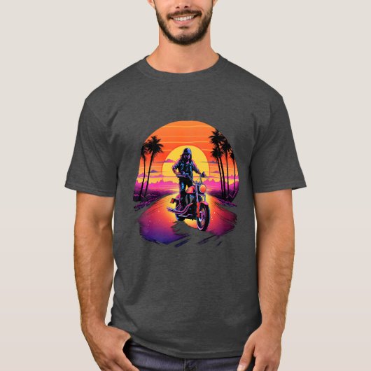 MotorVivid Color op Sunset T-shirt (Voorkant)