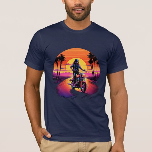 MotorVivid Color op Sunset T-shirt (Voorkant)
