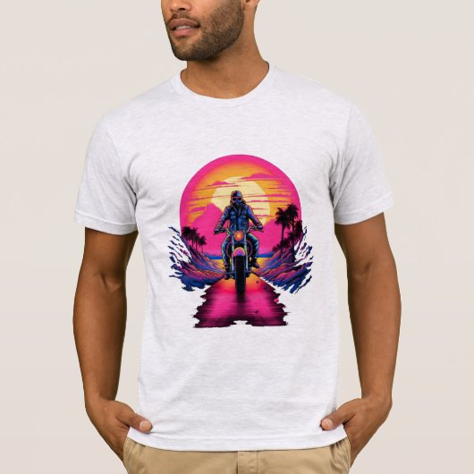 MotorVivid Color op Sunset T-shirt (Voorkant)