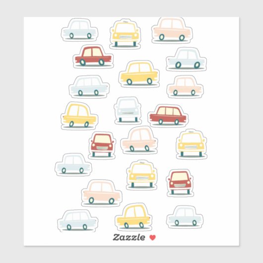  motorwagen met oprolmechanisme sticker (Vel)